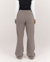 TERRY WIDE LEG PANT - DOVE