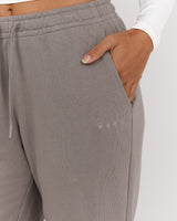 TERRY WIDE LEG PANT - DOVE