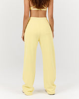TERRY WIDE LEG SWEATPANT - DOUBLE BUTTER