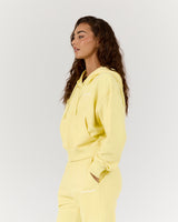 TERRY ZIP UP CROPPED HOODIE - DOUBLE BUTTER