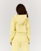 TERRY ZIP UP CROPPED HOODIE - DOUBLE BUTTER
