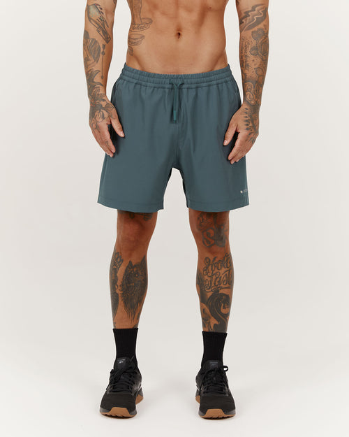 THRESHOLD TRAINING SHORTS 5" - DUSTY TEAL