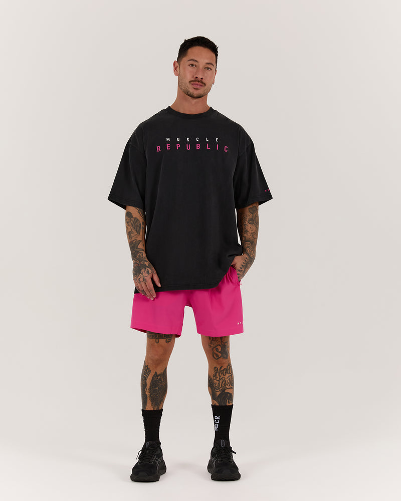 THRESHOLD TRAINING SHORTS 5" - HOT PINK