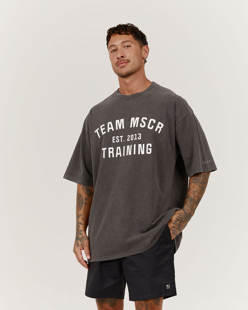 TIMELESS TEAM TRAINING TEE - FADED ONYX