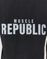 MEN'S OVERSIZED TANK - FADED BLACK BLOCKPRINT