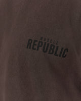 MEN'S OVERSIZED TEE - FADED OAK BLOCKPRINT