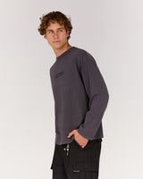 VANDAL FADED OVERSIZED LONG SLEEVE TEE - FADED PHANTOM