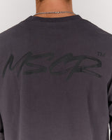 VANDAL FADED OVERSIZED LONG SLEEVE TEE - FADED PHANTOM