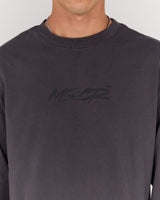 VANDAL FADED OVERSIZED LONG SLEEVE TEE - FADED PHANTOM
