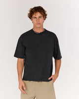 MEN'S BOXY TEE - FADED BLACK