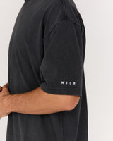 MEN'S BOXY TEE - FADED BLACK