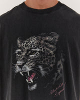 TIMELESS LEOPARD TANK - FADED BLACK