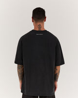TIMELESS LEOPARD TEE - FADED BLACK