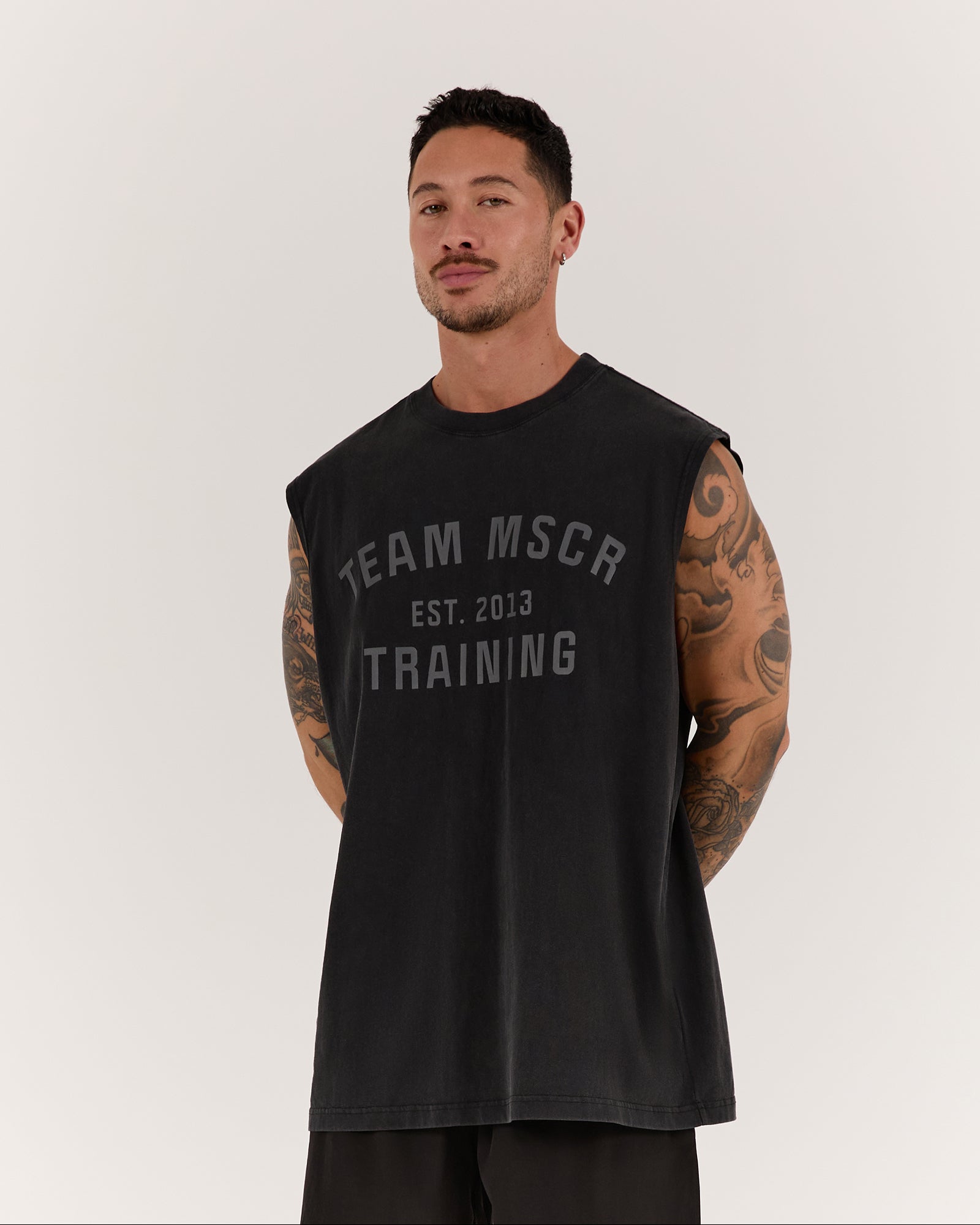 TIMELESS TEAM TRAINING TANK - FADED BLACK – MUSCLE REPUBLIC