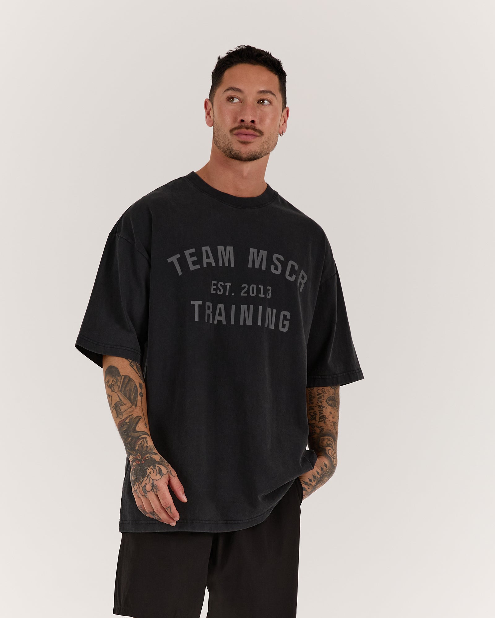 TIMELESS TEAM TRAINING TEE - FADED BLACK – MUSCLE REPUBLIC
