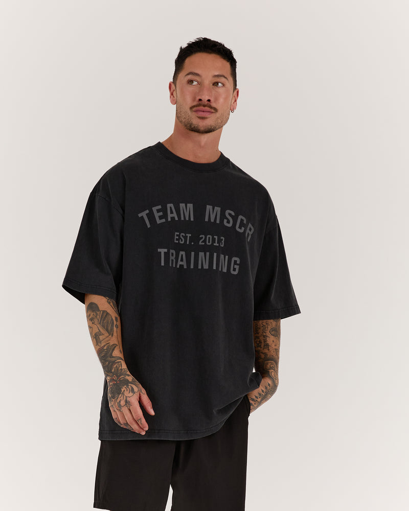 TIMELESS TEAM TRAINING TEE - FADED BLACK
