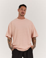 MEN'S OVERSIZED TEE - FADED CORAL