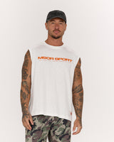 MENS HEAVY BOXY TANK - PORCELAIN TRAILBLAZER