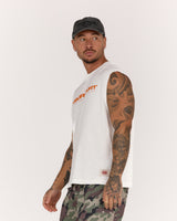 MENS HEAVY BOXY TANK - PORCELAIN TRAILBLAZER