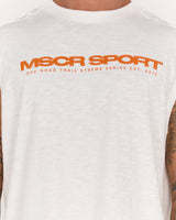 MENS HEAVY BOXY TANK - PORCELAIN TRAILBLAZER