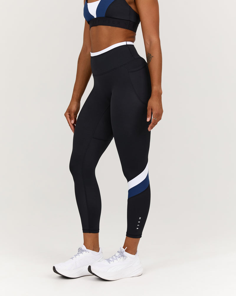 TRAINING RANGE ELEVATE II 7/8 LEGGINGS WITH POCKETS - BLACK GRIT NAVY ...