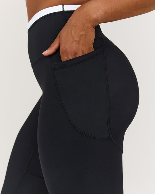 TRAINING RANGE ELEVATE II POCKET 7/8 LEGGINGS - BLACK GRIT NAVY