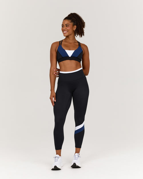 TRAINING RANGE ELEVATE II POCKET 7/8 LEGGINGS - BLACK GRIT NAVY