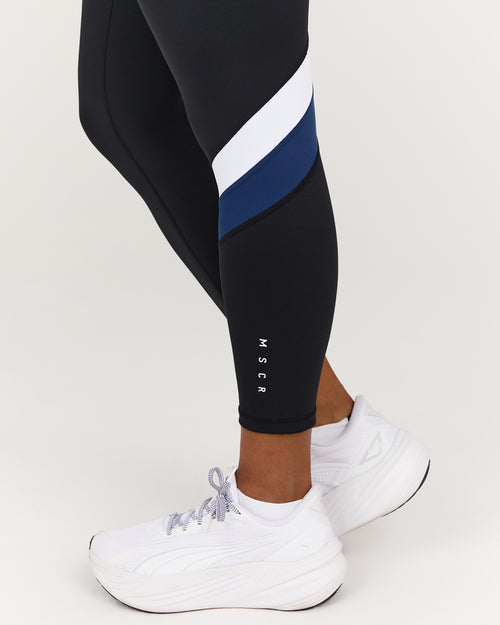 TRAINING RANGE ELEVATE II POCKET 7/8 LEGGINGS - BLACK GRIT NAVY
