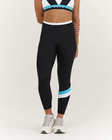TRAINING RANGE ELEVATE II POCKET 7/8 LEGGINGS - BLACK HYPER BLUE