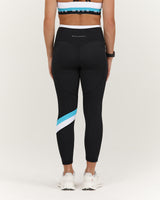 TRAINING RANGE ELEVATE II POCKET 7/8 LEGGINGS - BLACK HYPER BLUE