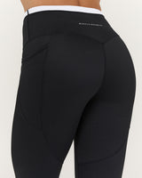 TRAINING RANGE ELEVATE II POCKET 7/8 LEGGINGS - BLACK HYPER BLUE