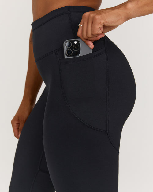 TRAINING RANGE ELEVATE II POCKET 7/8 LEGGINGS - BLACK
