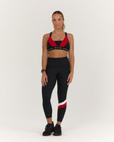 TRAINING RANGE ELEVATE II POCKET 7/8  LEGGINGS - BLACK REP RED