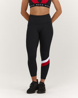 TRAINING RANGE ELEVATE II POCKET 7/8  LEGGINGS - BLACK REP RED