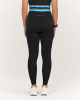 TRAINING RANGE ELEVATE II POCKET FULL LENGTH LEGGINGS - BLACK HYPER BLUE