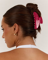 TROPICAL HAIR CLIP - RASPBERRY