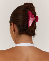 TROPICAL HAIR CLIP - RASPBERRY