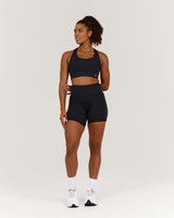 TRAINING RANGE POCKET BIKER SHORTS 6" - BLACK