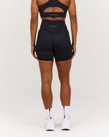 TRAINING RANGE POCKET BIKER SHORTS 6" - BLACK