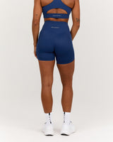 TRAINING RANGE POCKET BIKER SHORTS 6" - GRIT NAVY
