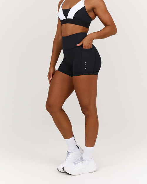 TRAINING RANGE POCKET LIVE SHORTS 4" - BLACK