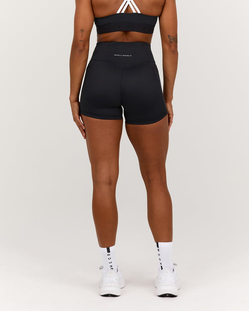 TRAINING RANGE POCKET LIVE SHORTS 4" - BLACK