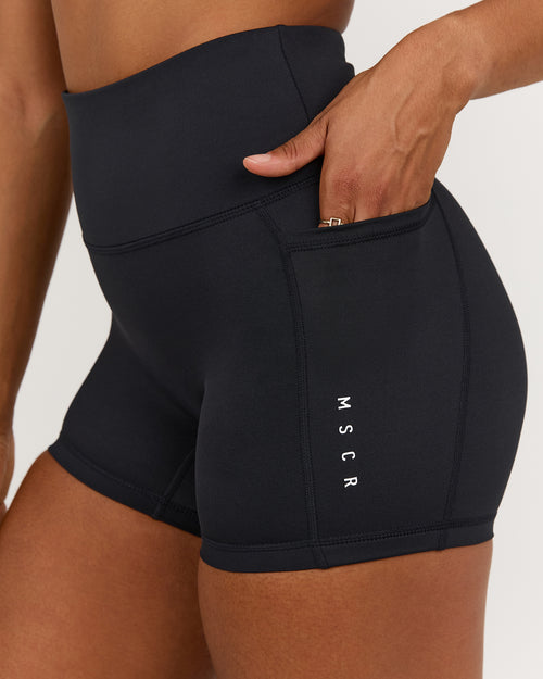 TRAINING RANGE POCKET LIVE SHORTS 4" - BLACK