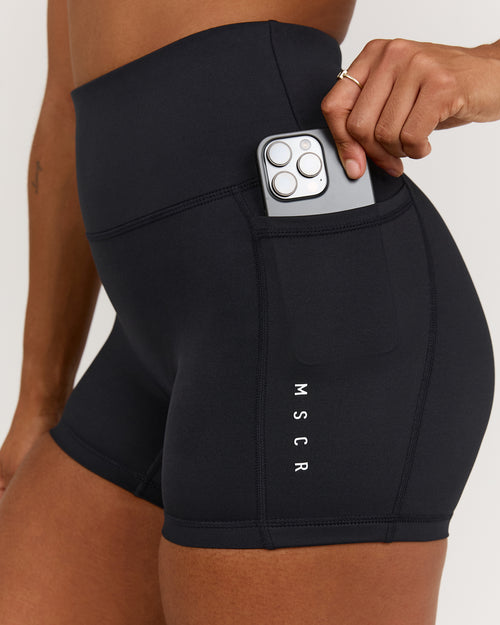 TRAINING RANGE POCKET LIVE SHORTS 4" - BLACK