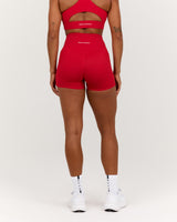 TRAINING RANGE POCKET LIVE SHORTS 4" - REP RED