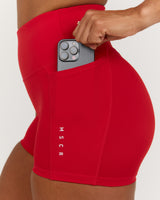 TRAINING RANGE POCKET LIVE SHORTS 4" - REP RED