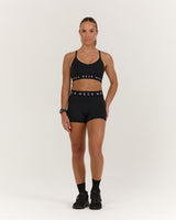 TRAINING RANGE POWER SHORTS 3" - BLACK WHITE