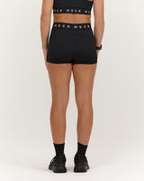 TRAINING RANGE POWER SHORTS 3" - BLACK WHITE