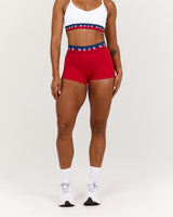 TRAINING RANGE POWER SHORTS 3" - REP RED