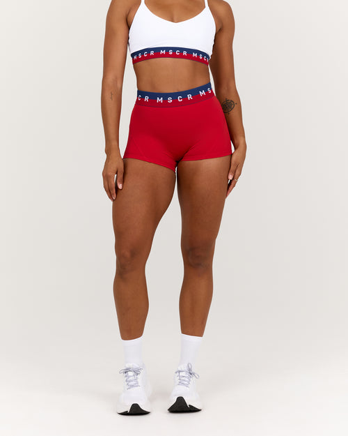 TRAINING RANGE POWER SHORTS 3" - REP RED